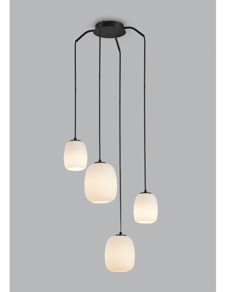 MDC Lampa wisząca JAP czarny mat 4xE27 szkło mleczne 589479101