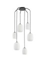 View MDC Lampa wisząca JAP czarny mat 6xE27 szkło mleczne 589489101