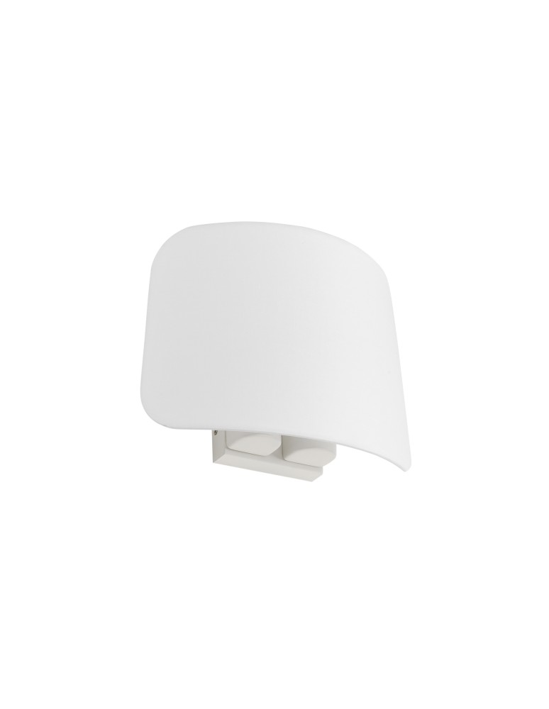 MDC Lampa ścienna ELEA biały mat 2xE27 biały klosz z tkaniny 576378125