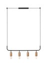 View MDC Lampa wisząca KOPA czarny mat, drewniany naturalny 4xE27 madera natural 450079101