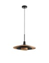 MDC Lampa wisząca LEVEL czarny matowy, naturalny Ø40 1xE27 589309701