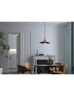 MDC Lampa wisząca LEVEL czarny matowy, naturalny Ø40 1xE27 589309701 - product 2