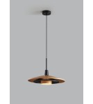MDC Lampa wisząca LEVEL czarny matowy, naturalny Ø40 1xE27 589309701