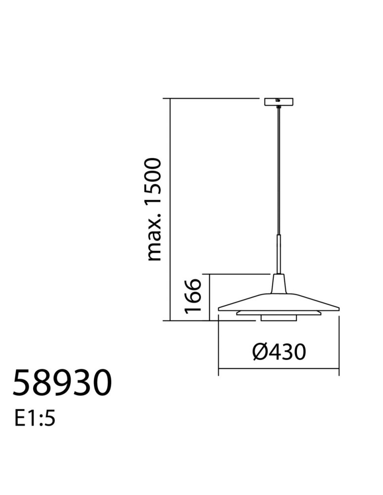 MDC Lampa wisząca LEVEL czarny matowy, naturalny Ø40 1xE27 589309701