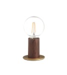 MDC Lampa stołowa KOPA mosiądz mat, orzech 1xE27 450056101