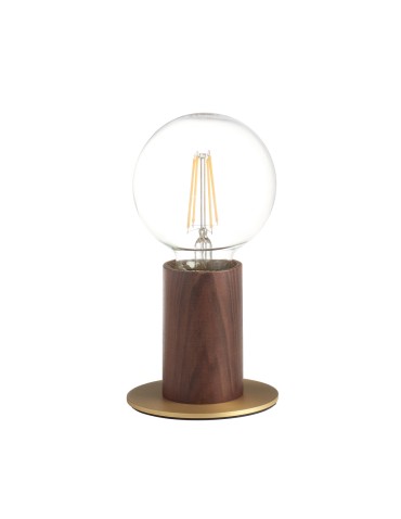 MDC Lampa stołowa KOPA mosiądz mat, orzech 1xE27 450056101