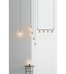 MDC Lampa stołowa KOPA mosiądz mat, orzech 1xE27 450056101