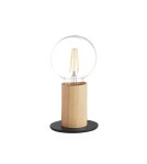 MDC Lampa stołowa KOPA czarny mat, drewniany naturalny 1xE27 450059101