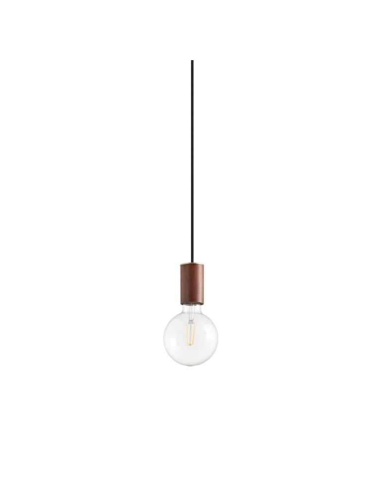 MDC Lampa wisząca KOPA bez podufitki, mosiądz mat, orzech 1xE27 (podsufitka kod 589159100) 450406101