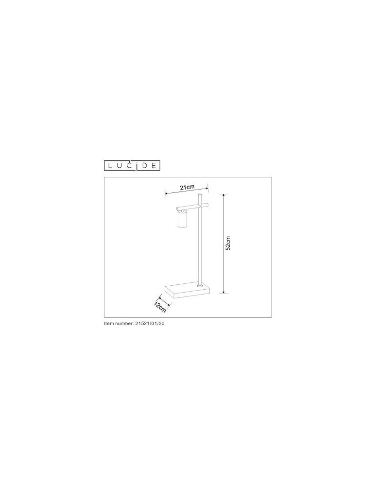 Loft table lamps - industrial - Lucide LEANNE Desk 1xE27 black 21521/01/30 - product kolory-swiatla.pl 18