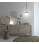 MDC Lampa stołowa FLOC mosiądz mat 1xE27 szkło mleczne 578386101