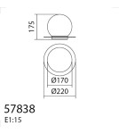 MDC Lampa stołowa FLOC mosiądz mat 1xE27 szkło mleczne 578386101