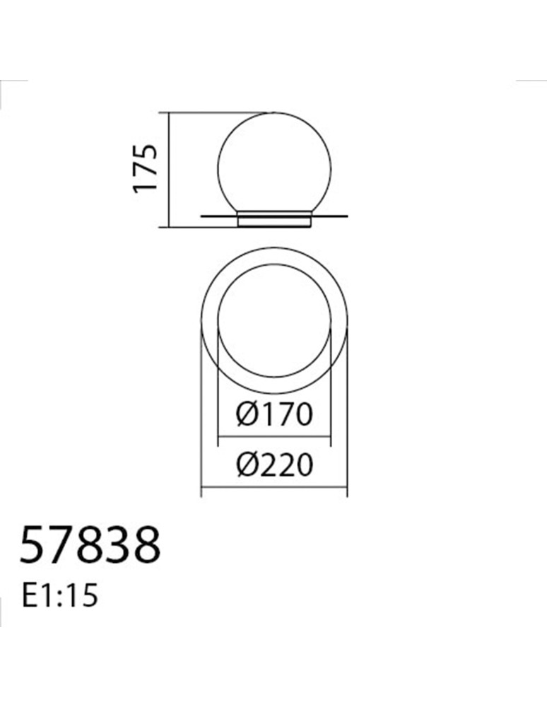 MDC Lampa stołowa FLOC czarny mat 1xE27 szkło mleczne 578389101