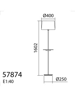 MDC Lampa podłogowa ROMESA czarny mat, naturalny 1xE27 porty USB A & C abażur biały 578749104 - product 2