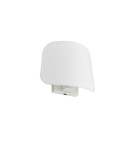 MDC Lampa ścienna ELEA SINGLE biały mat 1xE27 biały klosz z tkaniny, włącznik 576358125