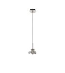 MDC Lampa wisząca JULIETTE chrom matowy, czarny mat 3xE27 (abażur zamawiany osobno) 580633801
