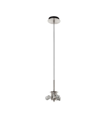 MDC Lampa wisząca JULIETTE chrom matowy, czarny mat 3xE27 (abażur zamawiany osobno) 580633801
