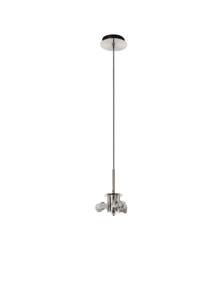 MDC Lampa wisząca JULIETTE chrom matowy, czarny mat 3xE27 (abażur zamawiany osobno) 580633801