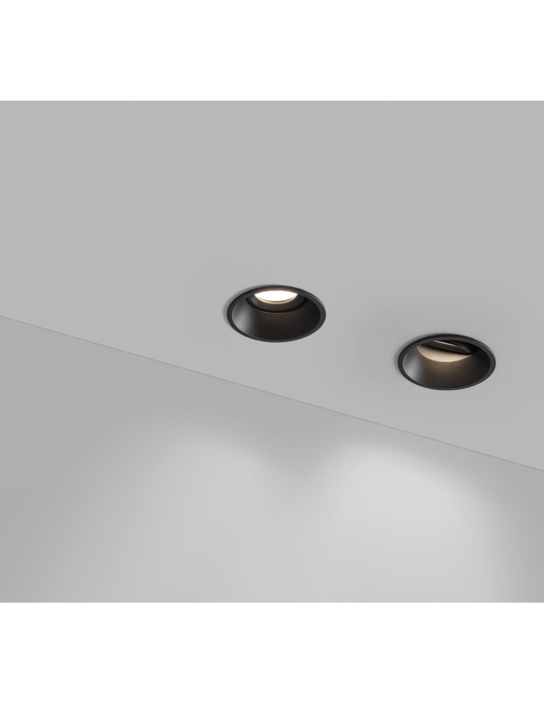 MDC Lampa podtynkowa BENZ czarny mat 1xGU10 ø92mm ruchoma bez oprawki 579609101