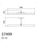 MDC Lampa ścienna obrazowa SISLEI mosiądz antyczny 600mm LED 10W 2700K 574994402