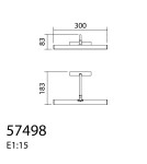 MDC Lampa ścienna obrazowa SISLEI chrom matowy 300mm LED 6W 2700K 574983502