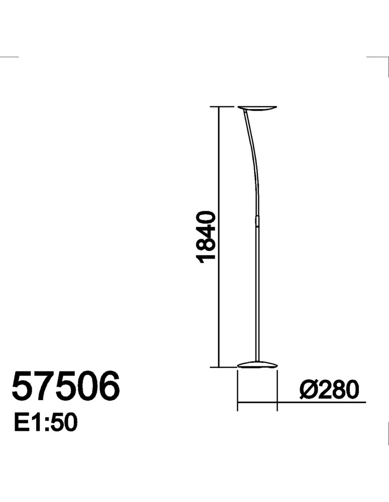 MDC Lampa podłogowa ZENIT S brąz LED 30+10W 3000K ściemnialna 575064320
