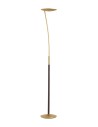 View MDC Lampa podłogowa ZENIT S WOOD mosiądz mat, orzech LED 30+10W 3000K ściemnialna 450096102