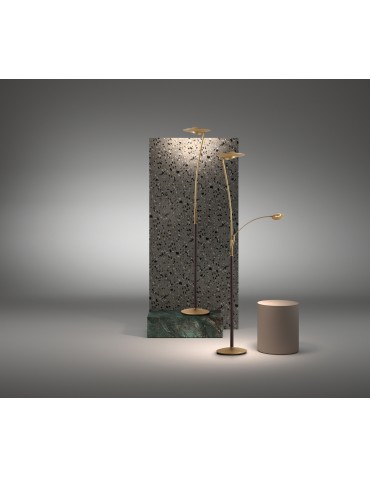MDC Lampa podłogowa ZENIT S WOOD mosiądz mat, orzech LED 30+10W 3000K ściemnialna 450096102 - product 2