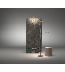 MDC Lampa podłogowa ZENIT WOOD mosiądz mat, orzech LED 30W+10W+7W 3000K ściemnialna 450086102