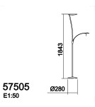 MDC Lampa podłogowa ZENIT brąz LED 30W+10W+7W 3000K ściemnialna 575054320