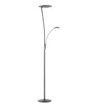 MDC Lampa podłogowa ZENIT nikiel czarny matowy LED 30W+10W+7W 3000K ściemnialna 575059320