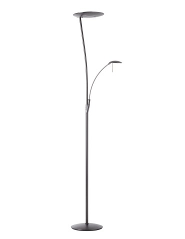 MDC Lampa podłogowa ZENIT nikiel czarny matowy LED 30W+10W+7W 3000K ściemnialna 575059320