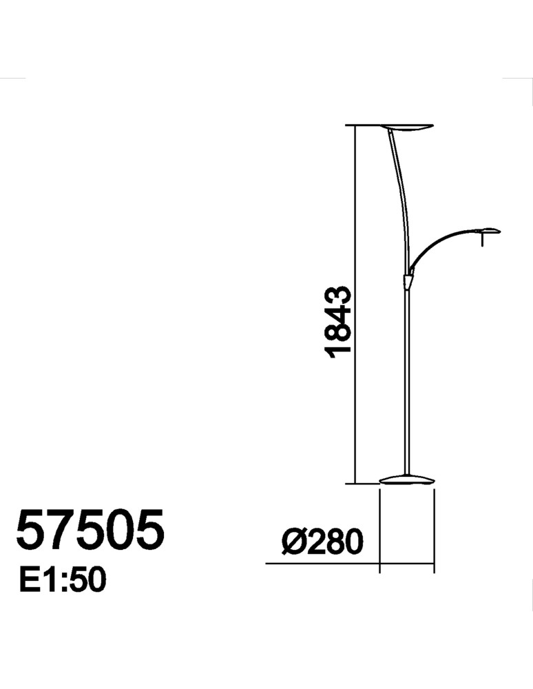 MDC Lampa podłogowa ZENIT nikiel mat LED 30W+10W+7W 3000K ściemnialna 575059720
