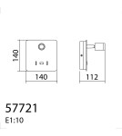 MDC Lampa ścienna ROMEA nikiel mat LED 3W+5W 3000K + USB A, 2x włącznik 577213602