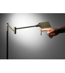 MDC Lampa podłogowa LITE brąz LED 10W 3000K regulowana wysokość, ściemnialna, wychylna 575044320