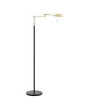 MDC Lampa podłogowa LITE mosiądz mat, czarny mat LED 10W 3000K regulowana wysokość, ściemnialna, wychylna 575045920