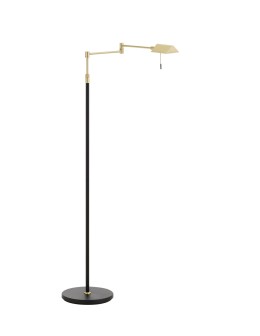 MDC Lampa podłogowa LITE mosiądz mat, czarny mat LED 10W 3000K regulowana wysokość, ściemnialna, wychylna 575045920