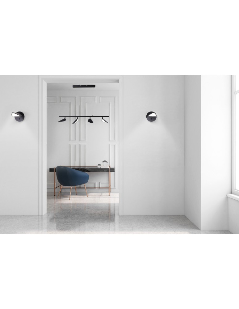 MDC Lampa ścienna SENDA czarny mat LED 7W 3000K z włącznikiem 577829102