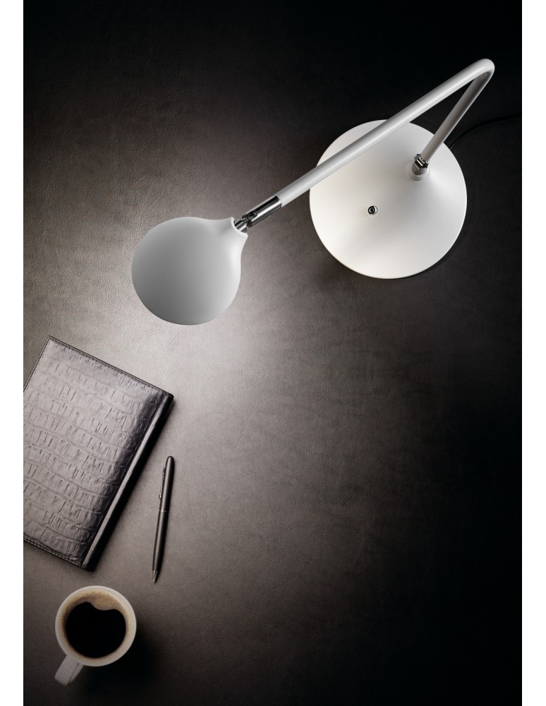 MDC Lampa biurkowa DIXON biały mat, chrom matowy LED 7W 3000K regulowana 574725409