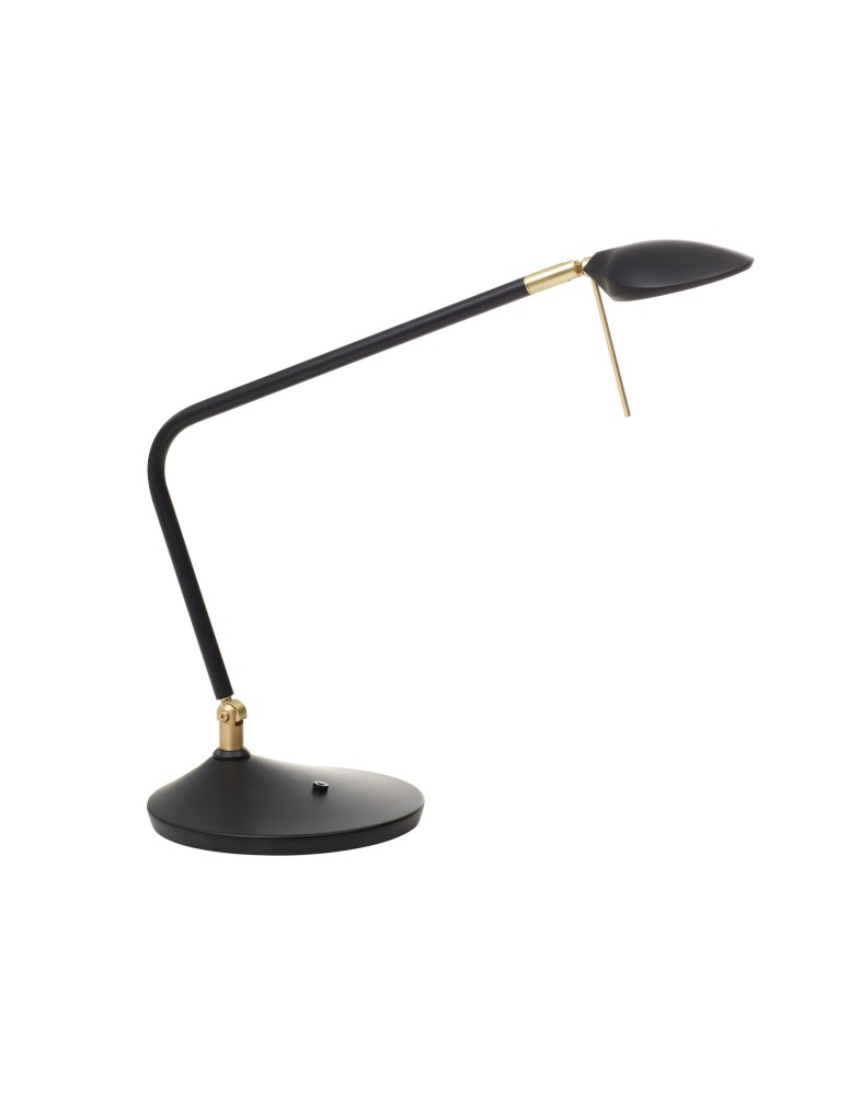 MDC Lampa biurkowa DIXON czarny mat, mosiądz mat LED 7W 3000K regulowana 574725909