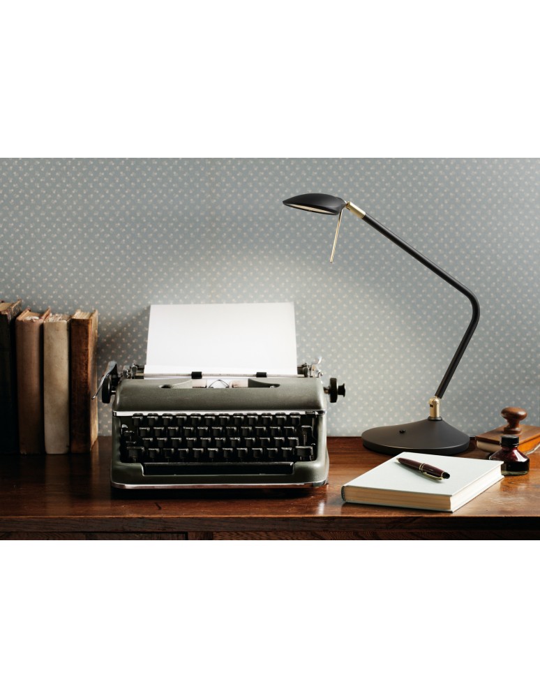 MDC Lampa biurkowa DIXON czarny mat, mosiądz mat LED 7W 3000K regulowana 574725909