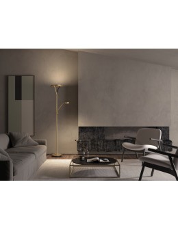 MDC Lampa podłogowa PLANA mosiądz mat 40W+6W ściemnialna 589706102 - product 2
