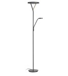 MDC Lampa podłogowa PLANA czarny mat, mosiądz mat LED 40W+6W ściemnialna 589709102