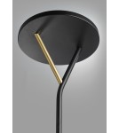 MDC Lampa podłogowa PLANA czarny mat, mosiądz mat LED 40W+6W ściemnialna 589709102