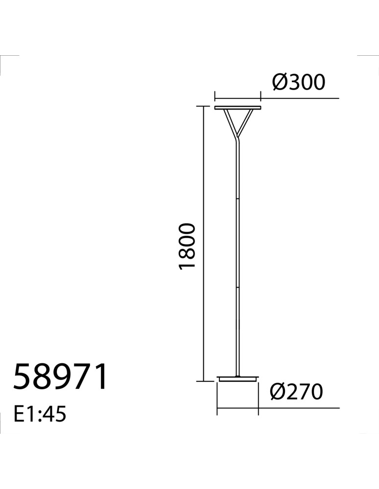 MDC Lampa podłogowa PLANA S biały mat LED 40W ściemnialna 589718102
