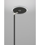 MDC Lampa podłogowa ONE chrom, czarny mat LED 30W+10W 3000K szkło dymione 580003102