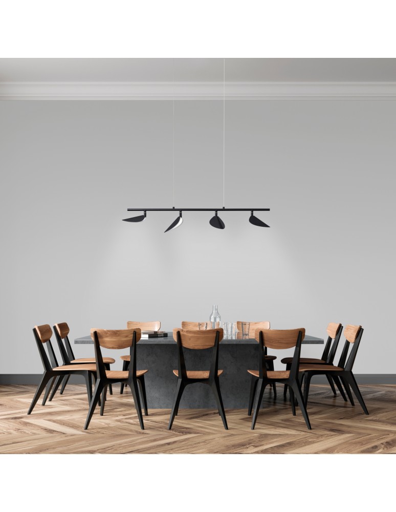 MDC Lampa wisząca SENDA czarny mat LED 4x7W 3000K 577839102