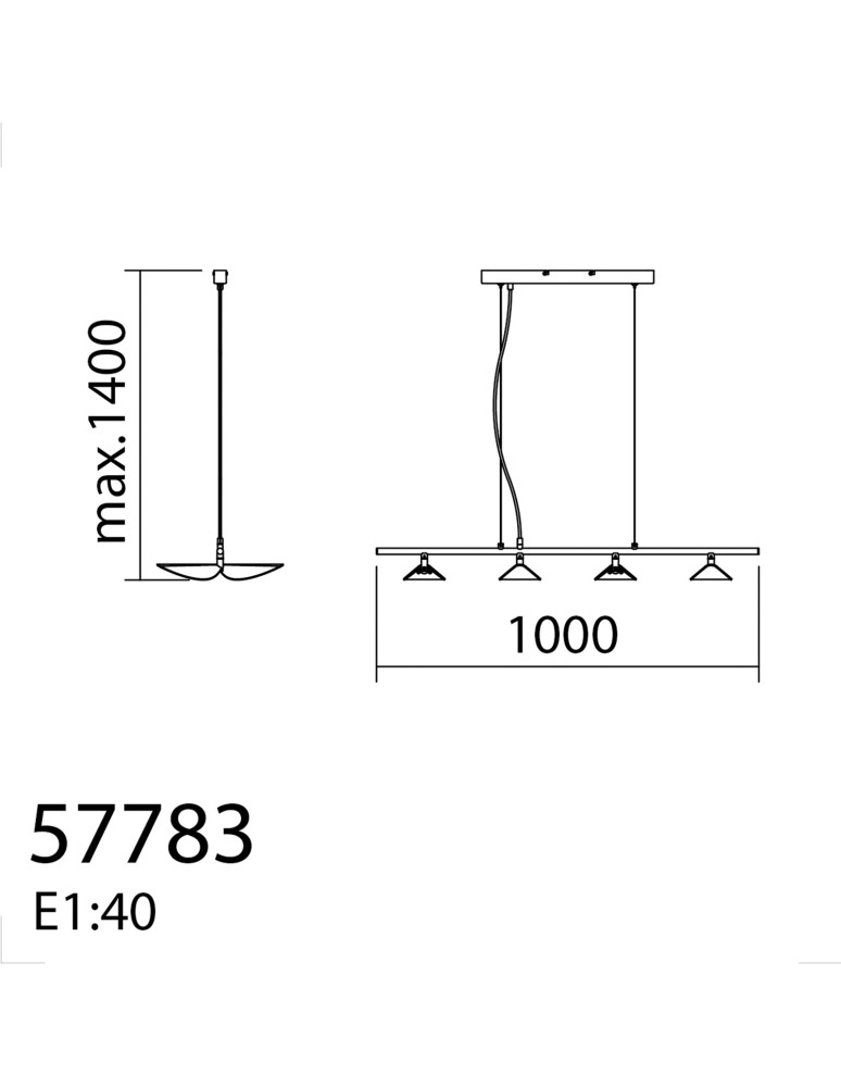 MDC Lampa wisząca SENDA czarny mat LED 4x7W 3000K 577839102