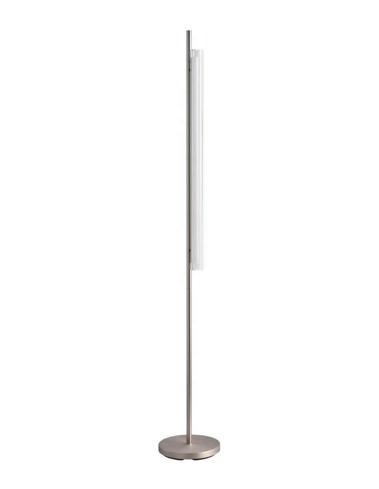 MDC Lampa podłogowa OSLO nikiel mat LED 20W 3000K szkło transparentne, ściemnialna 580503602
