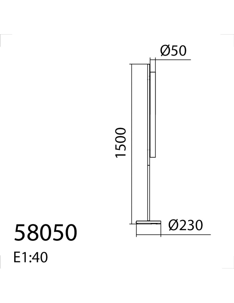 MDC Lampa podłogowa OSLO czarny mat LED 20W 3000K szkło transparentne, ściemnialna 580509102